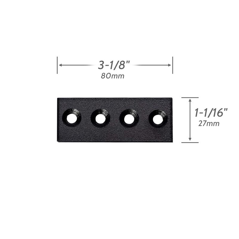 skysen Black Sliding Barn Door Hardware Track Connector - Image 2